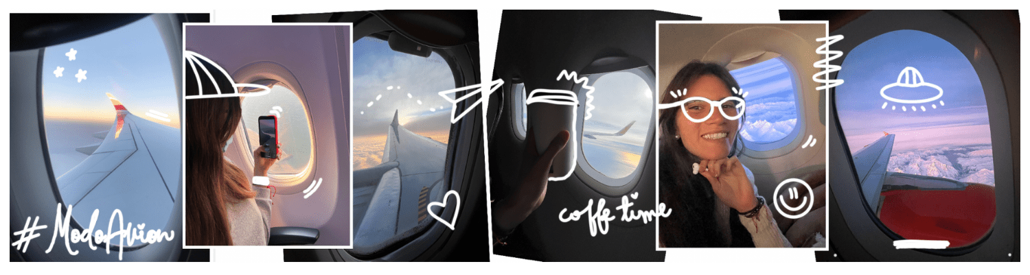 imagen con diferentes ventanas de avion